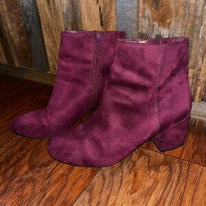 Charlotte Russe Plum Ankle Booties